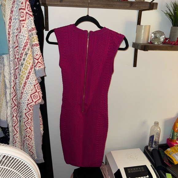 bebe Magenta Midi Dress - Picture 4 of 5